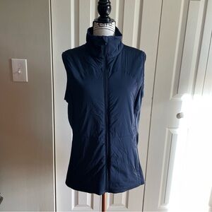 Lululemon Vest Women 12 Blue Prima Run For Cold Train Yoga Athleisure Full Zip